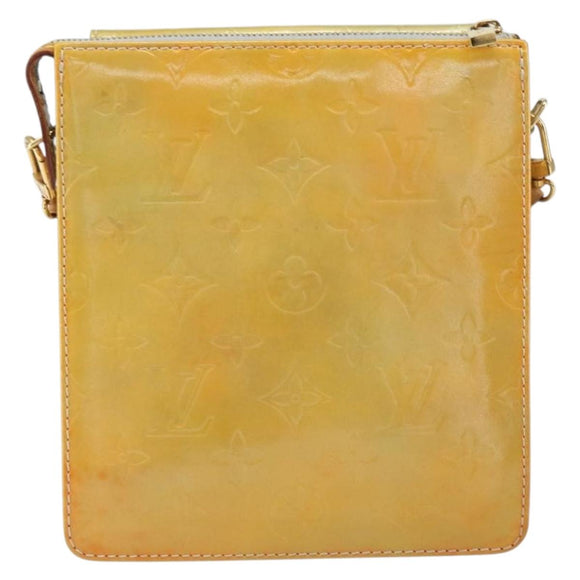 LOUIS VUITTON Monogram Vernis Motto Accessory Pouch Gris M91030 LV Auth 160810