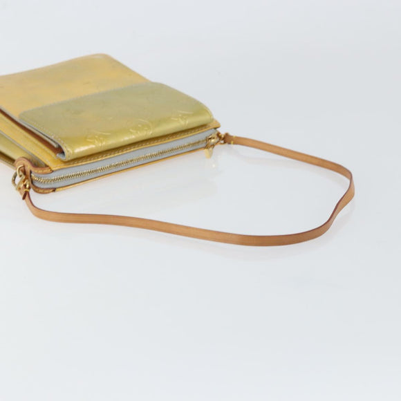 LOUIS VUITTON Monogram Vernis Motto Accessory Pouch Gris M91030 LV Auth 160810