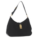 PRADA Shoulder Bag Nylon Black Gold Auth 160811-1