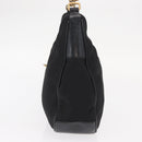 PRADA Shoulder Bag Nylon Black Gold Auth 160811-3