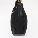 PRADA Shoulder Bag Nylon Black Gold Auth 160811-4