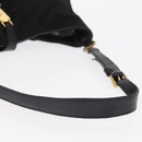 PRADA Shoulder Bag Nylon Black Gold Auth 160811-7