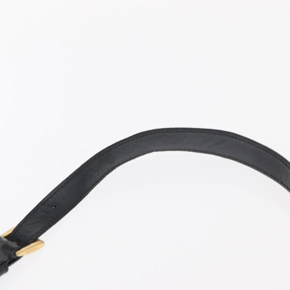 PRADA Shoulder Bag Nylon Black Gold Auth 160811