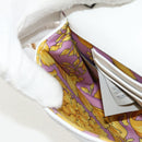 VERSACE Chain Shoulder Bag Leather White Gold Auth 160815M-22