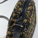 Christian Dior Trotter Canvas Shoulder Bag Navy Gold Auth 160817-15