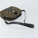 Christian Dior Trotter Canvas Shoulder Bag Navy Gold Auth 160817-7