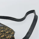 Christian Dior Trotter Canvas Shoulder Bag Navy Gold Auth 160817-8