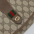 GUCCI GG Supreme Web Sherry Line Bag PVC Beige Gold 156 01 030 Auth 160818-12