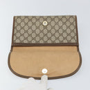 GUCCI GG Supreme Web Sherry Line Bag PVC Beige Gold 156 01 030 Auth 160818-13