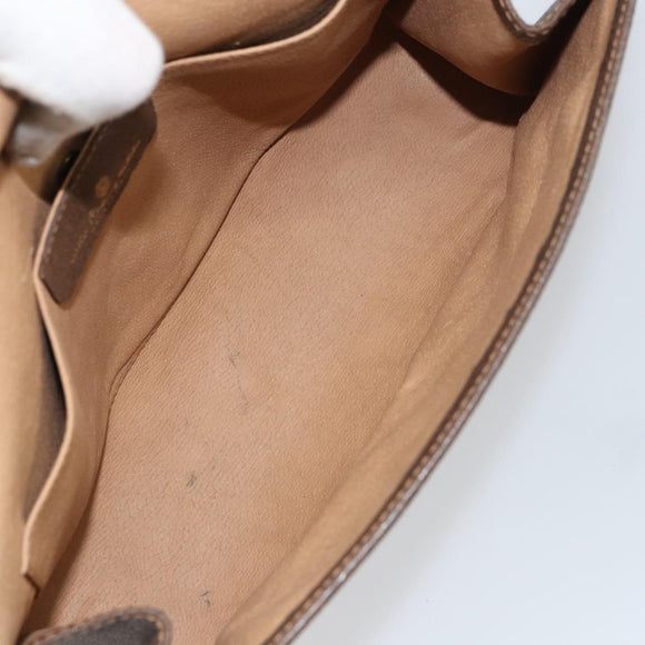 GUCCI GG Supreme Web Sherry Line Bag PVC Beige Gold 156 01 030 Auth 160818