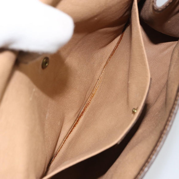 GUCCI GG Supreme Web Sherry Line Bag PVC Beige Gold 156 01 030 Auth 160818