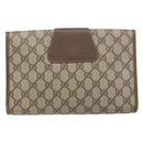 GUCCI GG Supreme Web Sherry Line Bag PVC Beige Gold 156 01 030 Auth 160818-3