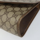 GUCCI GG Supreme Web Sherry Line Bag PVC Beige Gold 156 01 030 Auth 160818-8