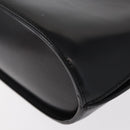 CELINE Medallion Hand Bag Leather Black Gold Auth 160819-17