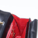 CELINE Medallion Hand Bag Leather Black Gold Auth 160819-20