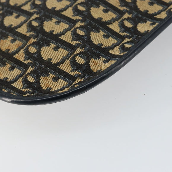 Christian Dior Trotter Canvas Umhängetasche Marine Gold Auth 160820