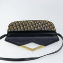 Christian Dior Trotter Canvas Umhängetasche Marine Gold Auth 160820-10