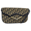 Christian Dior Trotter Canvas Umhängetasche Marine Gold Auth 160820-1