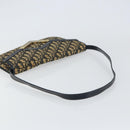 Christian Dior Trotter Canvas Umhängetasche Marine Gold Auth 160820-7