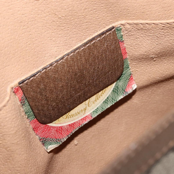 GUCCI GG Supreme Web Sherry Line Clutch Bag PVC Beige Gold 89 01 030 Auth 160821