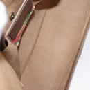 GUCCI GG Supreme Web Sherry Line Clutch Bag PVC Beige Gold 89 01 030 Auth 160821-10