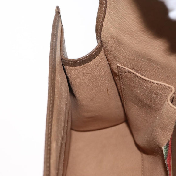 GUCCI GG Supreme Web Sherry Line Clutch Bag PVC Beige Gold 89 01 030 Auth 160821