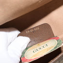 GUCCI GG Supreme Web Sherry Line Clutch Bag PVC Beige Gold 89 01 030 Auth 160821-12