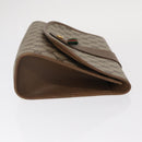 GUCCI GG Supreme Web Sherry Line Clutch Bag PVC Beige Gold 89 01 030 Auth 160821-3