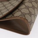 GUCCI GG Supreme Web Sherry Line Clutch Bag PVC Beige Gold 89 01 030 Auth 160821-7