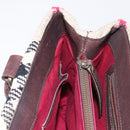 BURBERRY Nova Check Hand Bag Wool Ivory Auth 160824-20