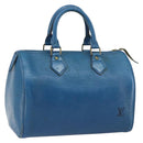 LOUIS VUITTON Epi Speedy 25 Hand Bag Toledo Blue M43015 LV Auth 160825-1