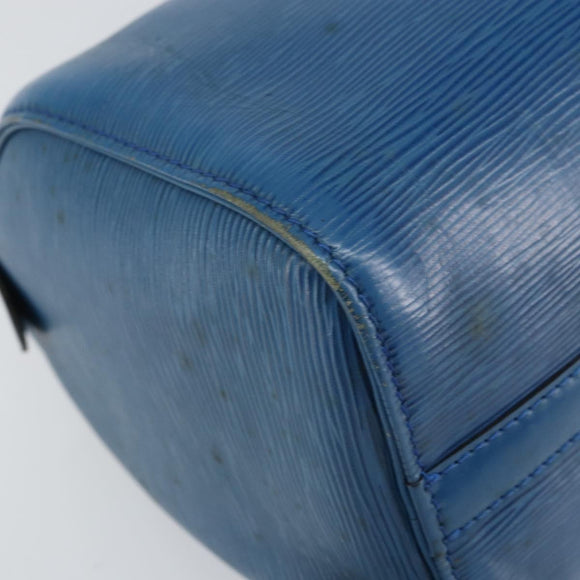 LOUIS VUITTON Epi Speedy 25 Hand Bag Toledo Blue M43015 LV Auth 160825