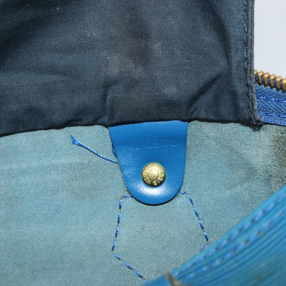 LOUIS VUITTON Epi Speedy 25 Hand Bag Toledo Blue M43015 LV Auth 160825