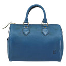 LOUIS VUITTON Epi Speedy 25 Hand Bag Toledo Blue M43015 LV Auth 160825-2