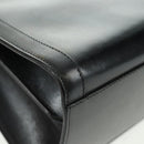 CELINE Circle Hand Bag Leather 2way Black Gold Auth 160826-16