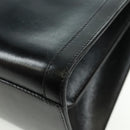 CELINE Circle Hand Bag Leather 2way Black Gold Auth 160826-19