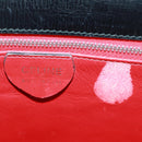 CELINE Circle Hand Bag Leather 2way Black Gold Auth 160826-9