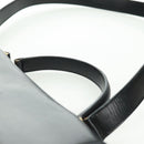 CELINE Circle Hand Bag Leather 2way Black Gold Auth 160826-14