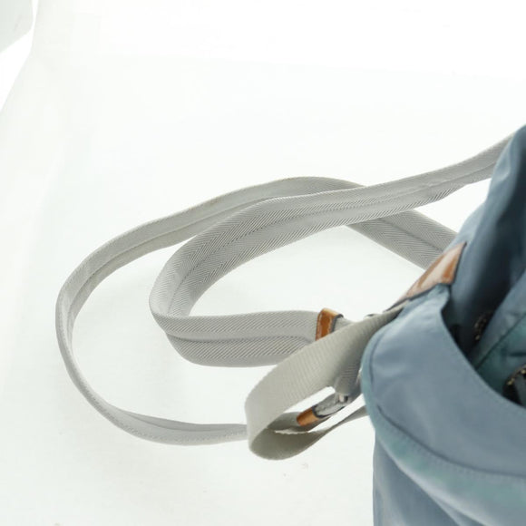 PRADA Backpack Nylon Light Blue Silver Auth 160827