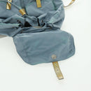 PRADA Backpack Nylon Light Blue Silver Auth 160827-28