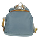 PRADA Backpack Nylon Light Blue Silver Auth 160827-2