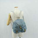 PRADA Backpack Nylon Light Blue Silver Auth 160827-34