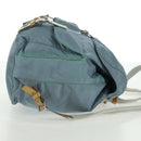PRADA Backpack Nylon Light Blue Silver Auth 160827-4