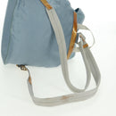 PRADA Backpack Nylon Light Blue Silver Auth 160827-7