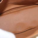 CELINE Macadam Canvas Hand Bag PVC Leather Brown Gold Auth 160830-11