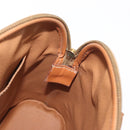 CELINE Macadam Canvas Hand Bag PVC Leather Brown Gold Auth 160830-18