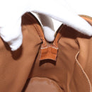 CELINE Macadam Canvas Hand Bag PVC Leather Brown Gold Auth 160830-19