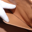 CELINE Macadam Canvas Hand Bag PVC Leather Brown Gold Auth 160830-20