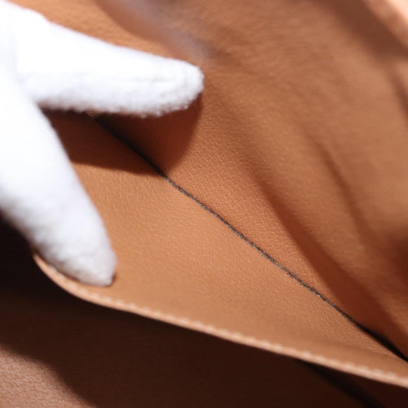 CELINE Macadam Canvas Hand Bag PVC Leather Brown Gold Auth 160830