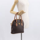 CELINE Macadam Canvas Hand Bag PVC Leather Brown Gold Auth 160830-21